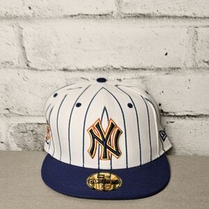 New Era 59FIFTY NY Yankees Pinstripe Cooperstown Fitted Hat 7 5/8 MLB